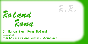 roland rona business card