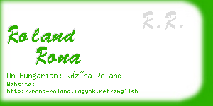roland rona business card